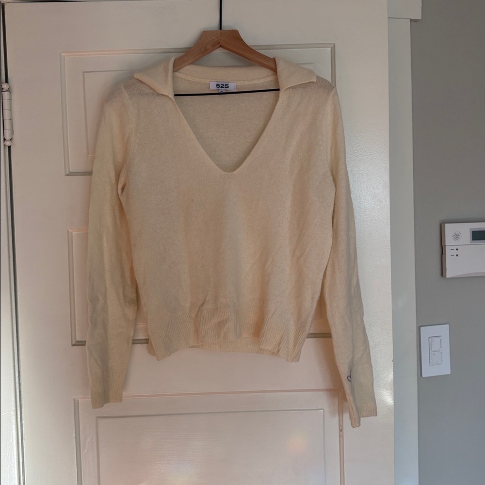 525 America Soft Cream Knit Top